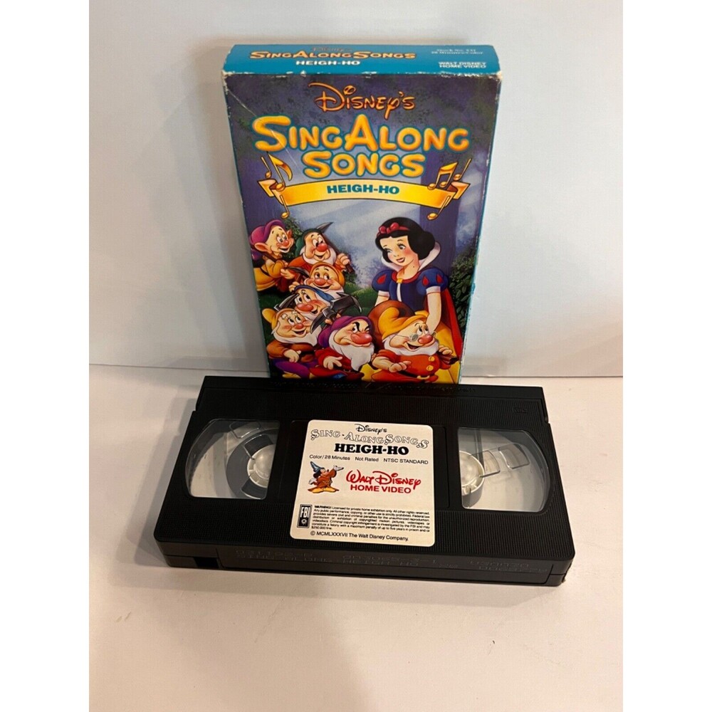 Disney's Sing Along VHS Tape Snow White Heigh Ho, Vintage, Collectible Tape